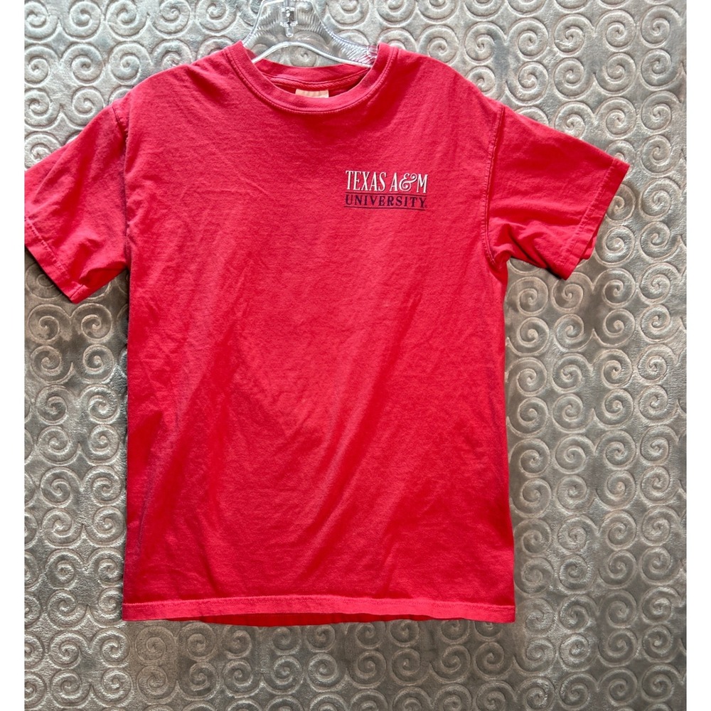 Texas A&M University Aggies Comfort Colors‎ Red T-Shirt Size S
